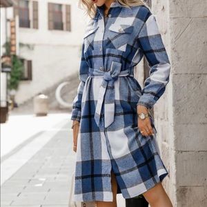 Plaid belted Dress